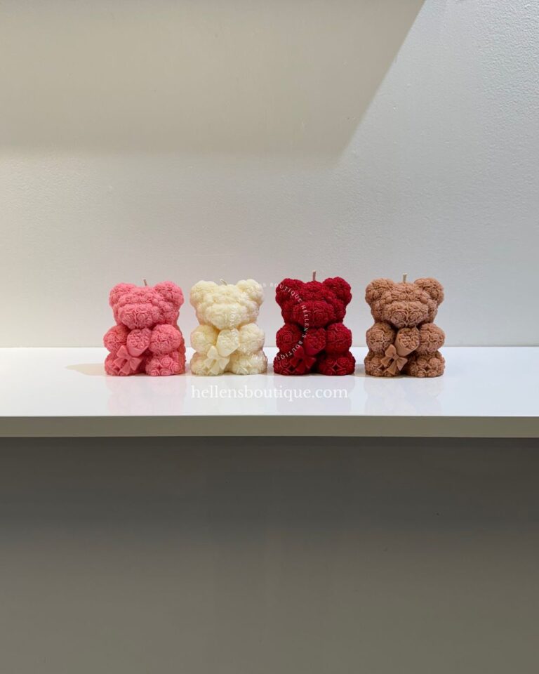 Rose Bear Candle